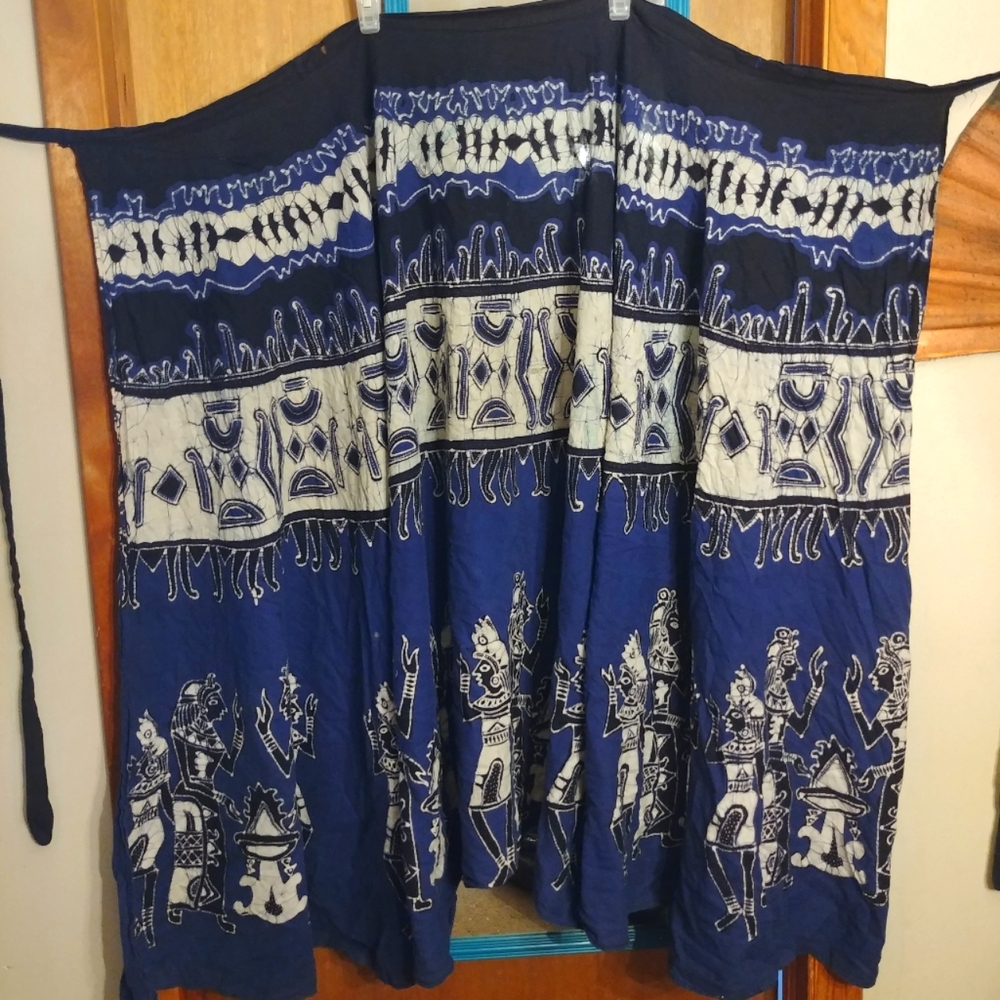Vintage Batik Wrap Around Skirt